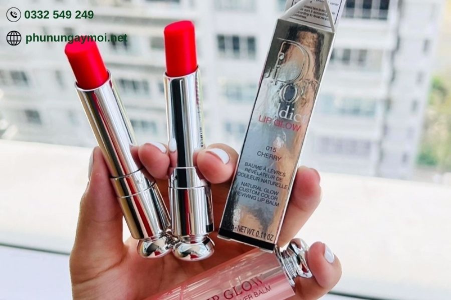 Son dưỡng Dior Addict Lip Glow 015 Cherry rất được lòng chị em phái đẹp