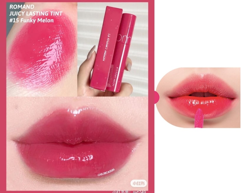 Son Tint Romand Juicy Lasting Tint màu hồng cánh sen