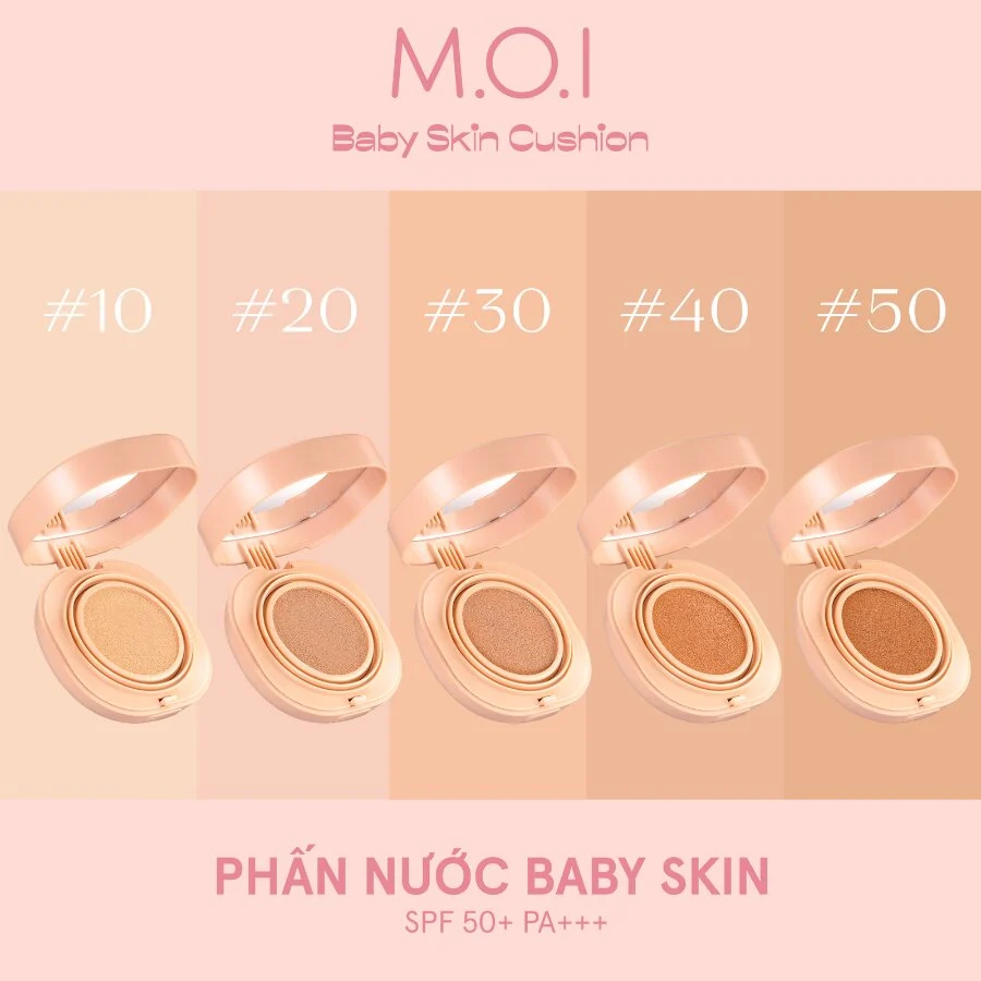 Có nên dùng cushion hàng ngày?Bảng màu phấn nước Baby Skin Cushion