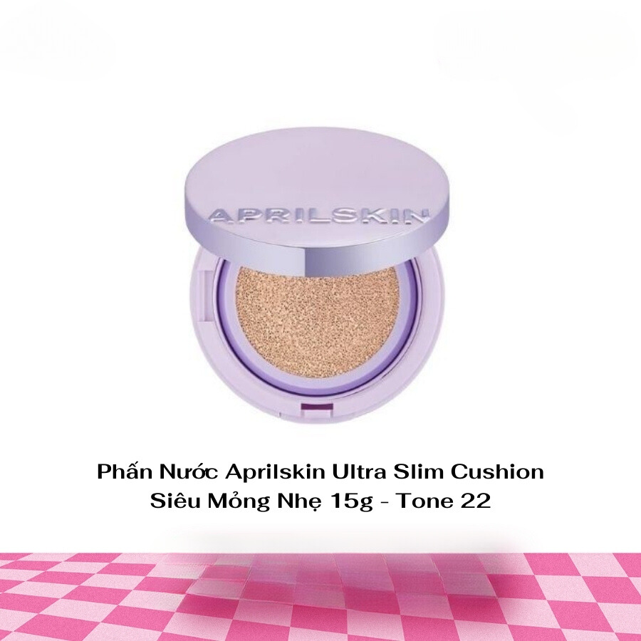 Phấn nước - cushion che khuyết điểm tốt - Aprilskin Ultra Slim Cushion siêu mỏng nhẹ