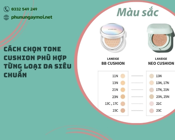 cách chọn tone cushion