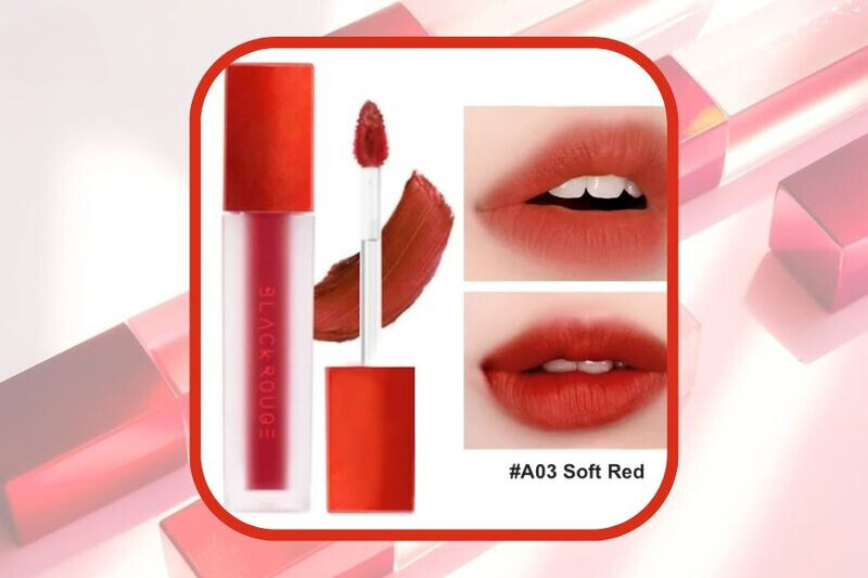 Son kem Black Rouge Airfit Velvet Tint Ver 1 The Red - A03 Soft Red