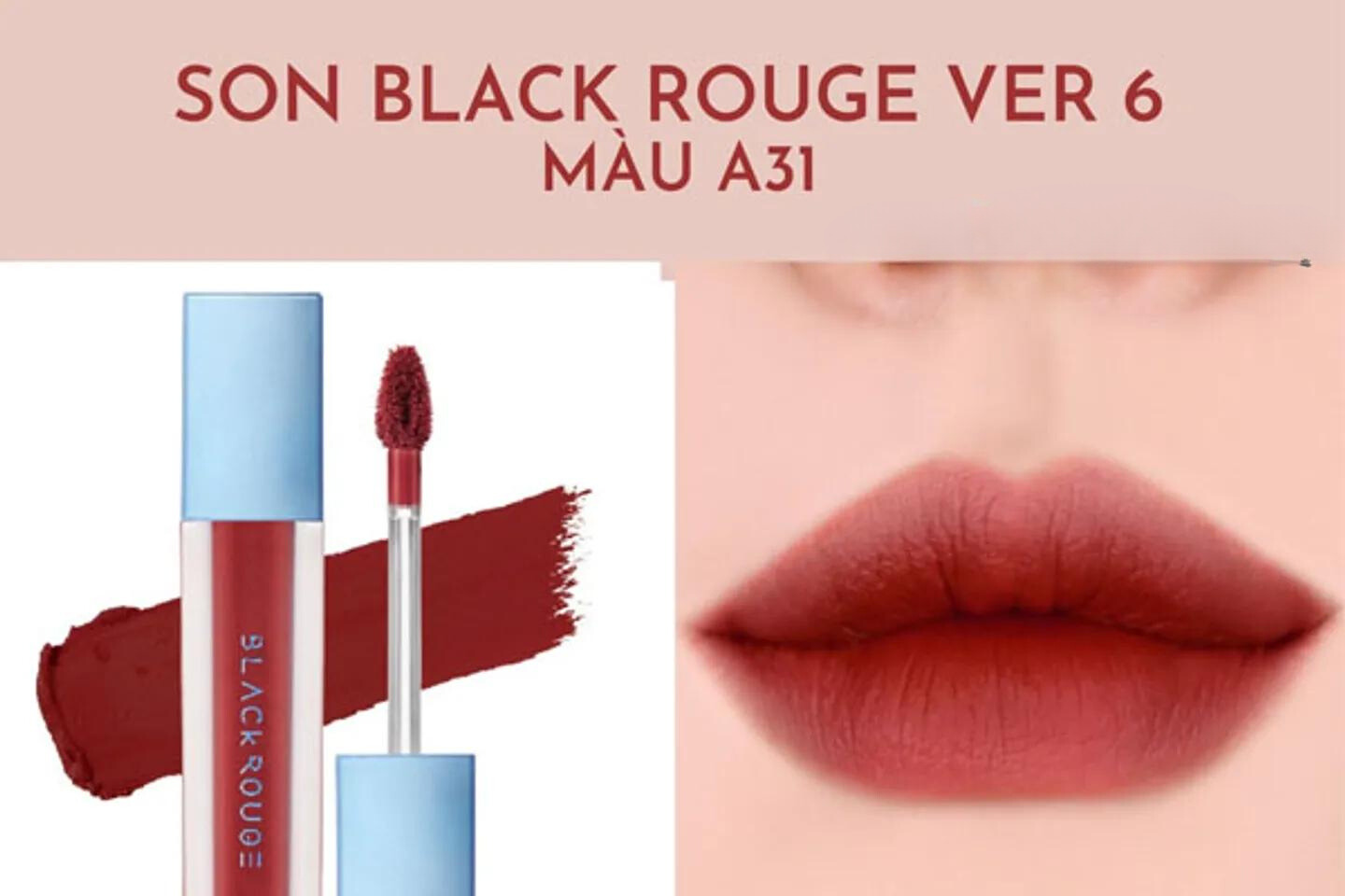 Son màu đỏ thuần A31 Black Rouge Air Fit Velvet Tint Ver 6