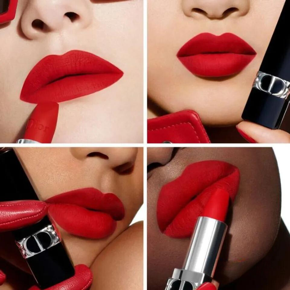 Son Dior Velvet 860 Rouge Tokyo màu đỏ lạnh