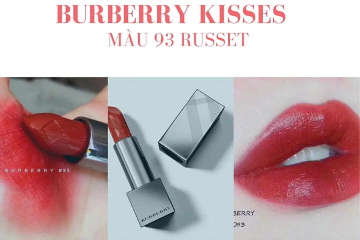 Thỏi son đỏ thuần Burberry Kisses - Màu 93 Russet