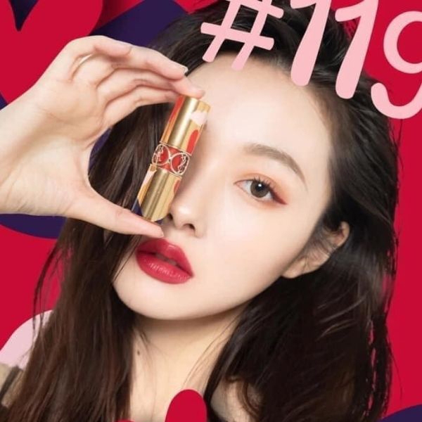 Son đỏ Hồng Cherry YSL Shine Collector I Love You 119