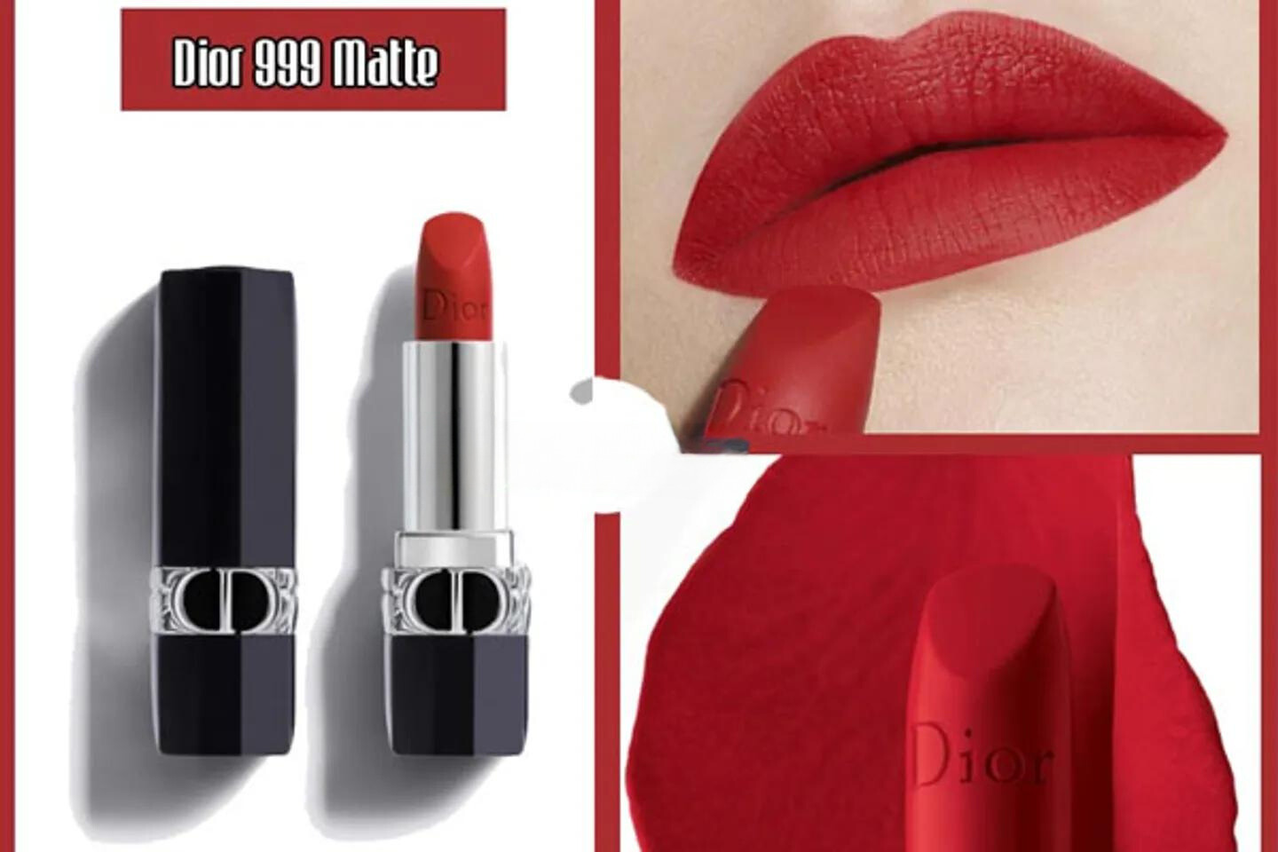 Thỏi son lì màu đỏ thuần Dior Rouge 999 Matte - 279.000đ