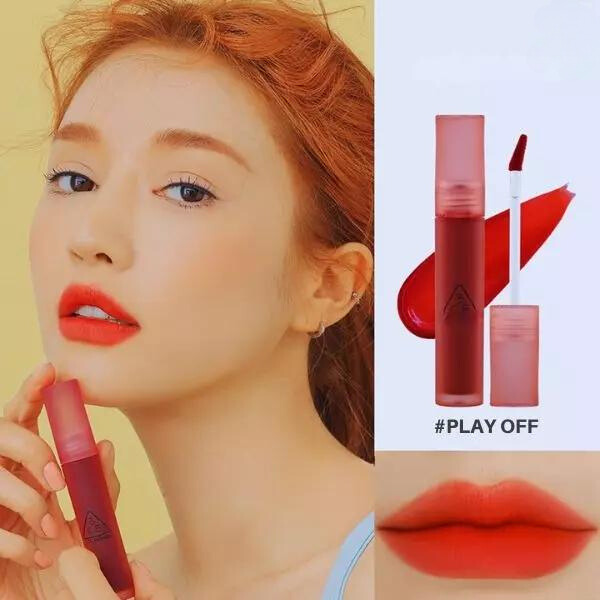 Son đỏ tươi 3CE Blur Water Tint màu Play Off