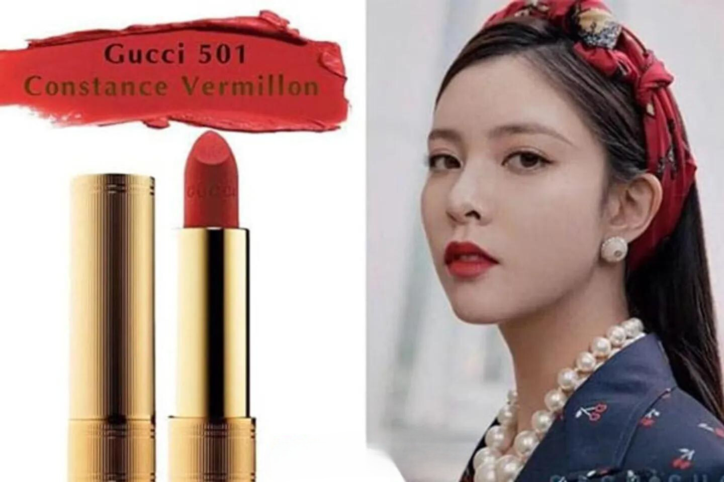 Son Gucci Rouge À Lèvres Satin Lipstick - Màu 501 Constance Vermilion