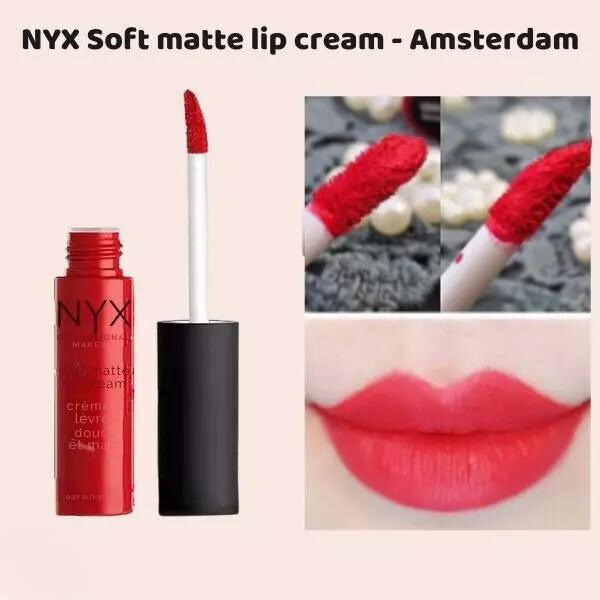 Son NYX Soft Matte Lip Cream màu 01 Amsterdam