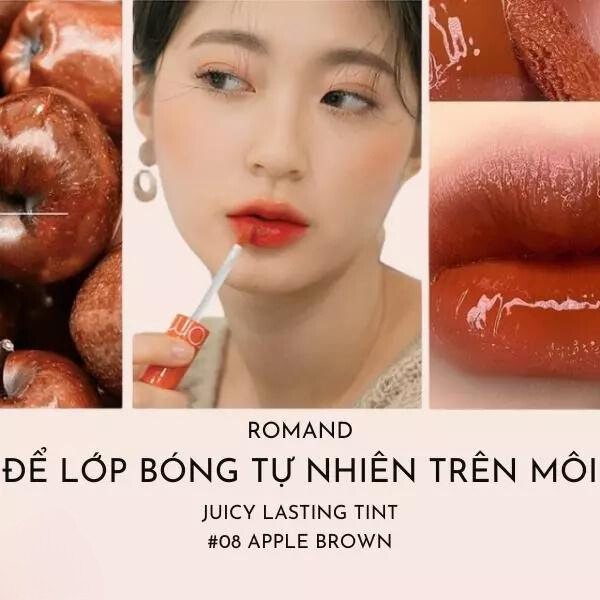 Son Romand Juicy Lasting Tint - Màu 08 Apple Brown