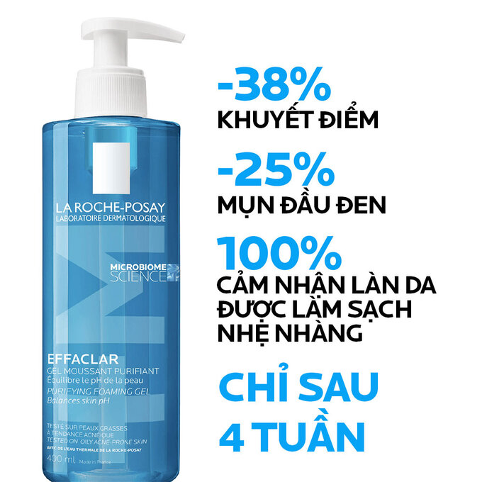 Gel sữa rửa mặt cho da dầu mụn La Roche-Posay E-Facta Purifying Calming Gel for Oily Sensitive Skin