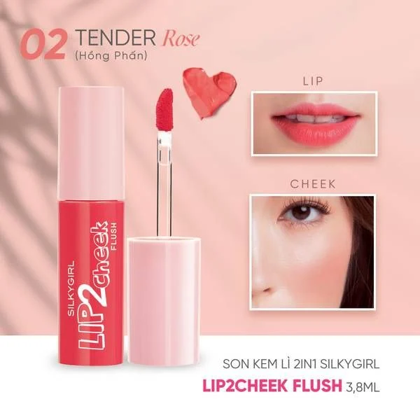 Silkygirl Lip 2 Cheek Flush 3.8ml #02