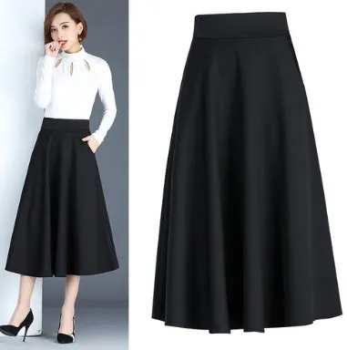  Chân váy xòe - Chân váy công sở cho người béo bụng