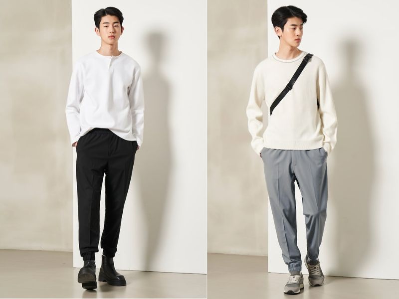 Nam giới có chiều cao khiêm tốn không nên lựa chọn quần jogger quá dài 