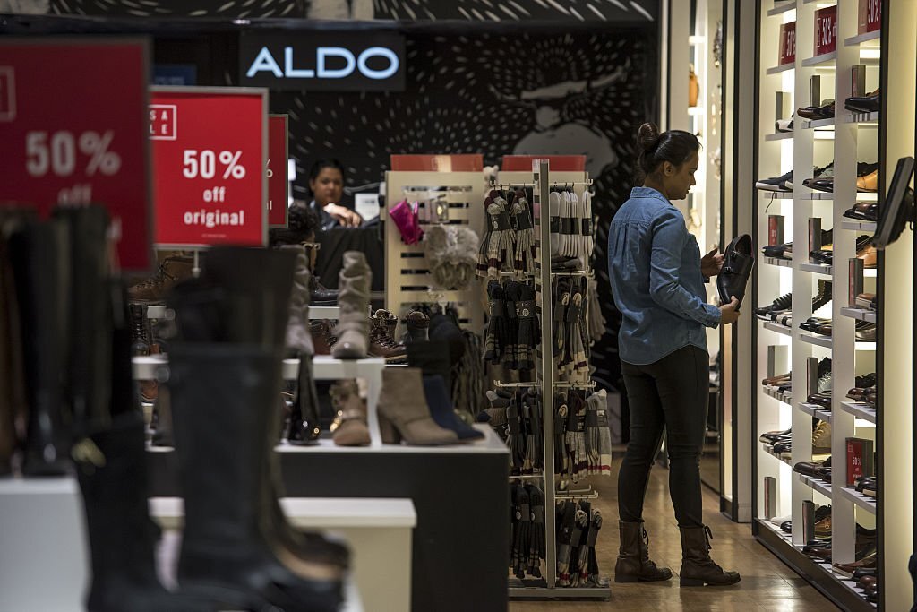 Cửa hàng Aldo Group Inc. ở trung tâm thành phố San Francisco, California, Hoa Kỳ