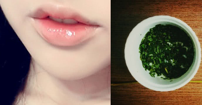 Cách làm hồng môi bằng rau mùi ta