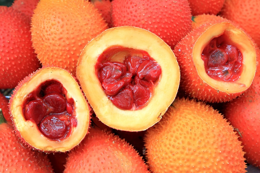 Dùng gấc trị môi thâm viền