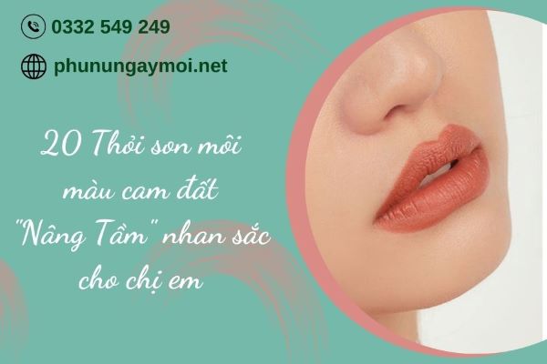 Thỏi son môi màu cam đất