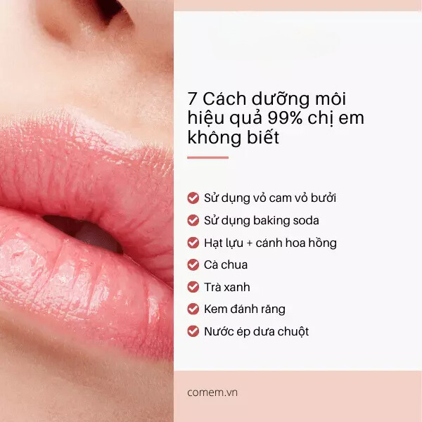 7 Cách dưỡng môi tại nhà hiệu quả mà 99% chị em chưa biết