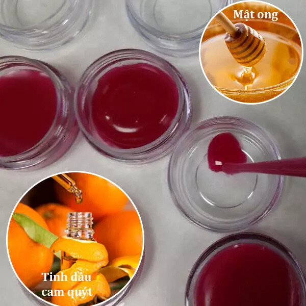 Cách làm son bóng cam quýt và mật ong