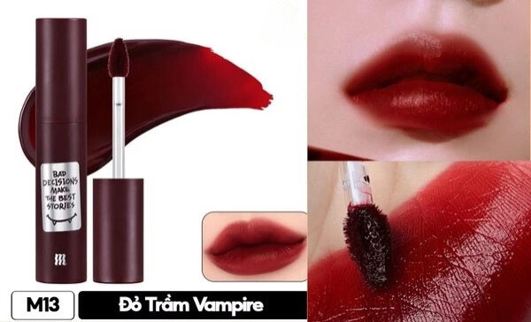 Son Merzy Noir In The Mellow Tint M13 - Son Đỏ trầm vampire