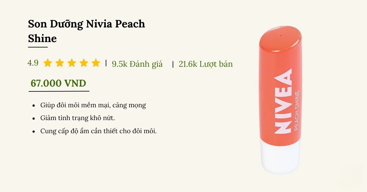 Son dưỡng môi sau khi xăm Nivia