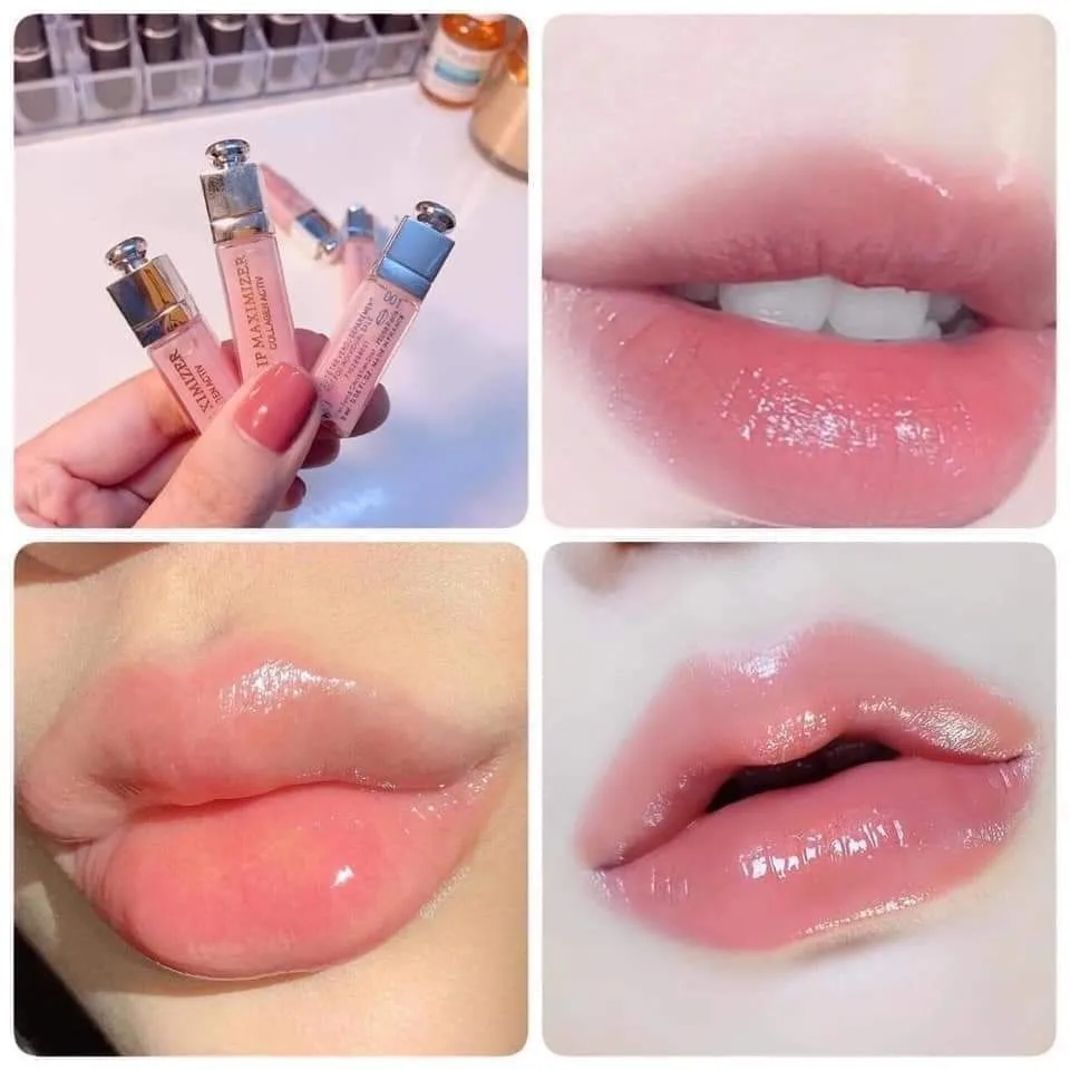 Son dưỡng môi màu hồng nude Dior 001 Addict Lip Maximizer Mini 2ml