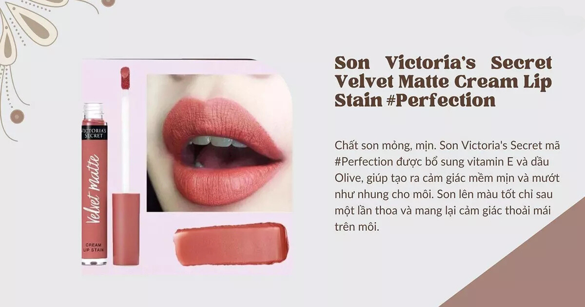 Son Victoria’s Secret Velvet Matte Cream Lip Stain #Perfection