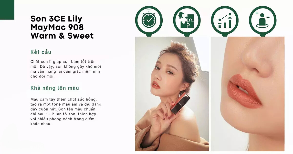 Son 3CE Lily MayMac 908 Warm & Sweet