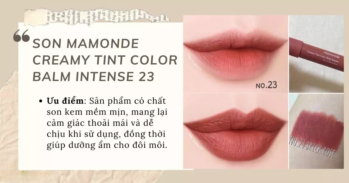 Son Mamonde Creamy Tint Color Balm Intense 23