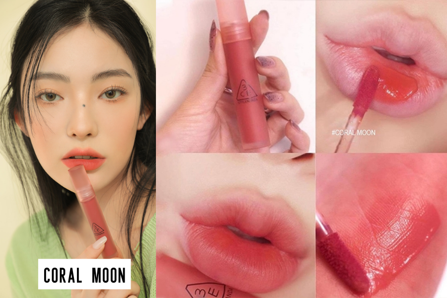 Son kem 3CE Blur Water Tint Màu Coral Moon