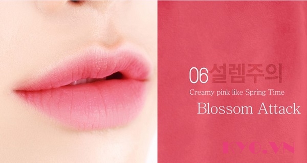 Son Bbia Last Velvet Lip Tint Version 2 màu 06 Blossom Attack