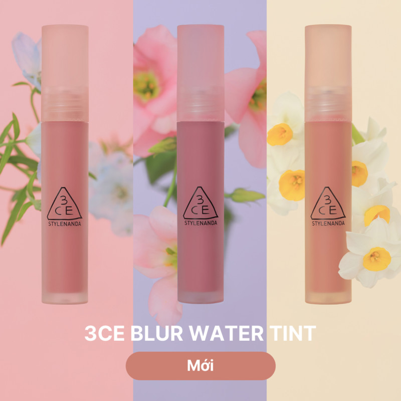 Son Kem 3CE Blur Water Tint - Son lì, mịn mượt nhẹ môi - Ảnh 6