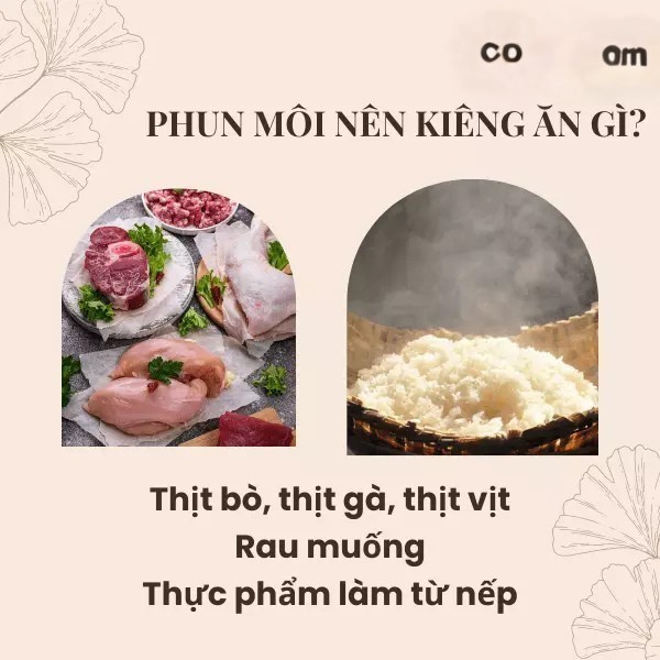 Phun môi nên kiêng ăn gì? Phun môi nên kiêng ăn gì?