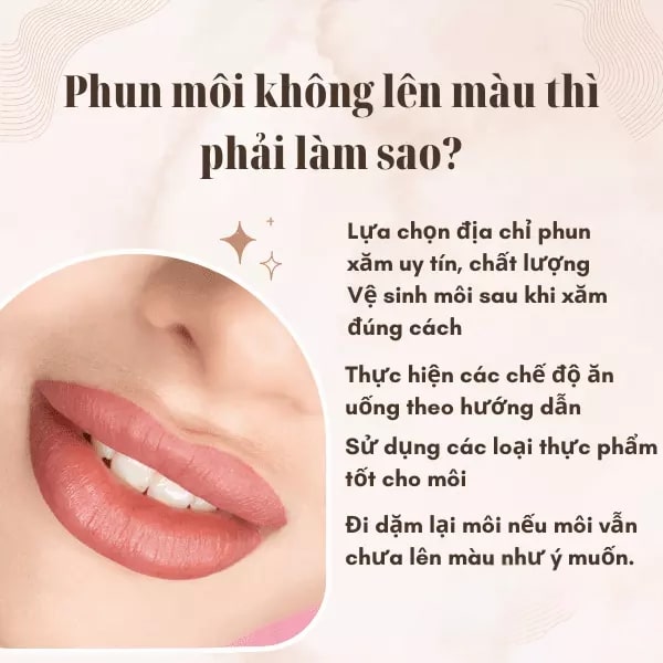 Phun môi không lên màu thì phải làm sao? Phun môi không lên màu thì phải làm sao?