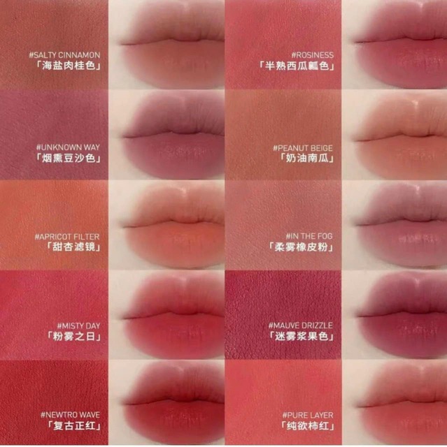 Bảng màu son thỏi 3CE Blur Matte Lipstick