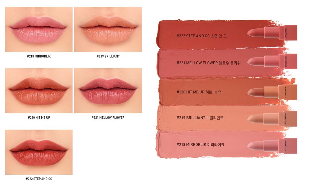 Bảng màu son thỏi 3CE Mood Recipe Matte Lip Color