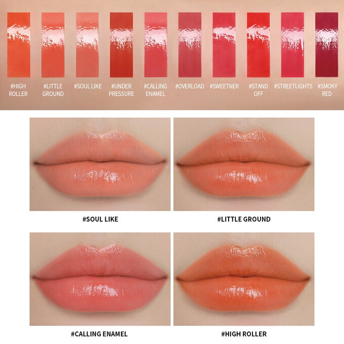 Bảng màu son dưỡng 3CE Glow Lip Color