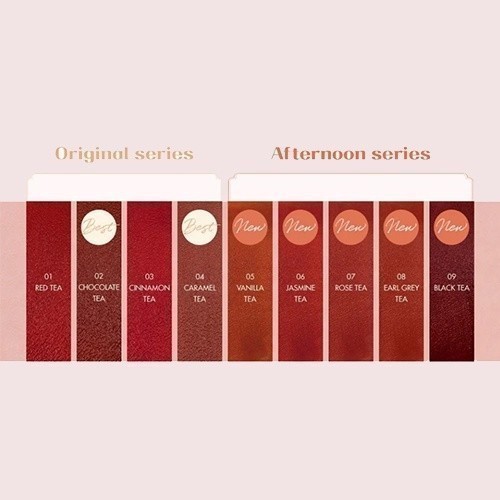 Bảng màu Son kem siêu lì Romand Blur Fudge Tint 5g + Son kem lì Romand Milk Tea Velvet Tint 4.4g