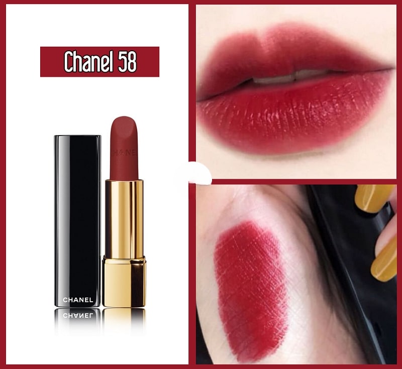Son Chanel 58 Rouge Vie màu đỏ mận Son Chanel 58 Rouge Vie màu đỏ mận