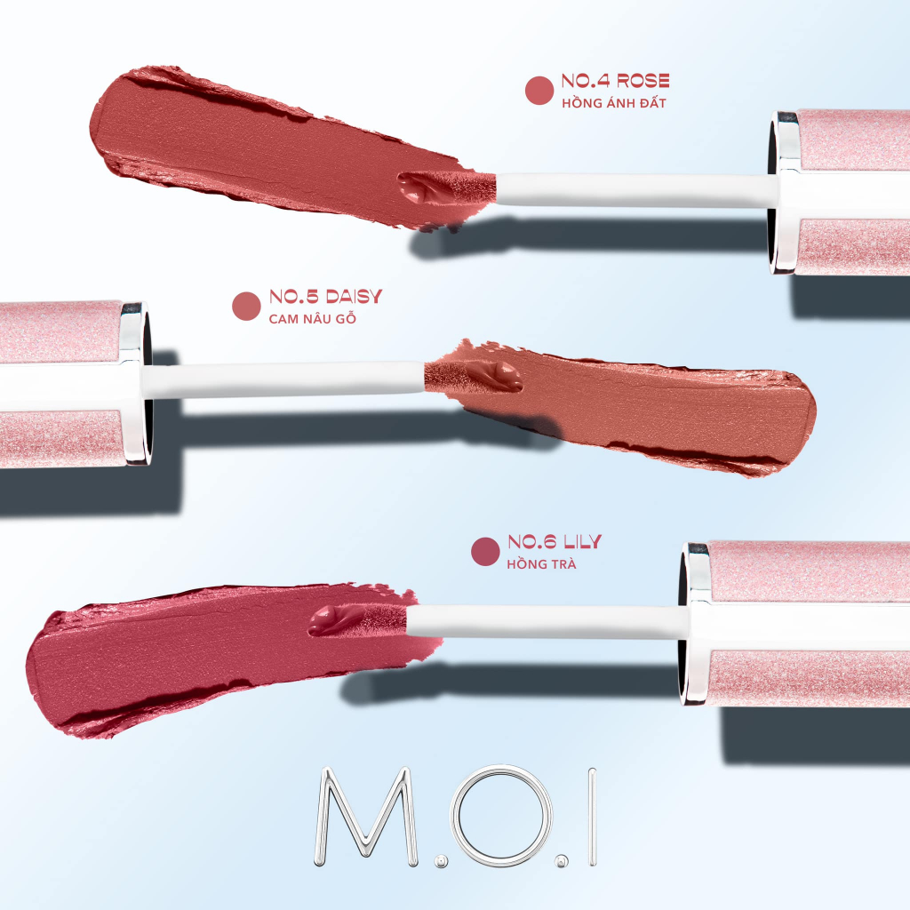 Bộ sáu sắc son mùa xuân rực rỡ của son kem M.O.I 