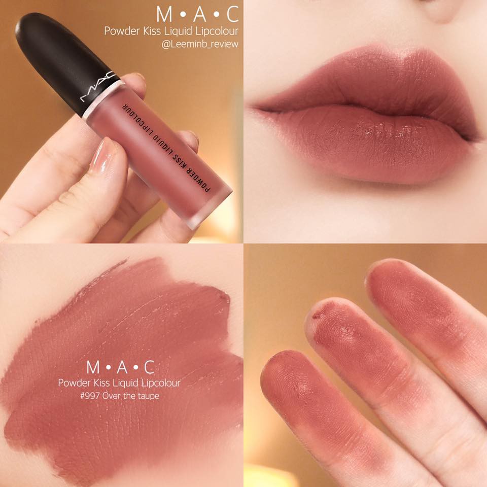 Son đỏ nude MAC Liquid powder kiss màu Over the taupe Son đỏ nude MAC Liquid powder kiss màu Over the taupe