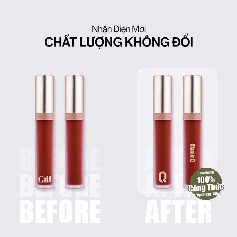 Son Kem Lì Nhiều Dưỡng Môi Nhạy Cảm Glamrr Q Long Wear Lip Cream