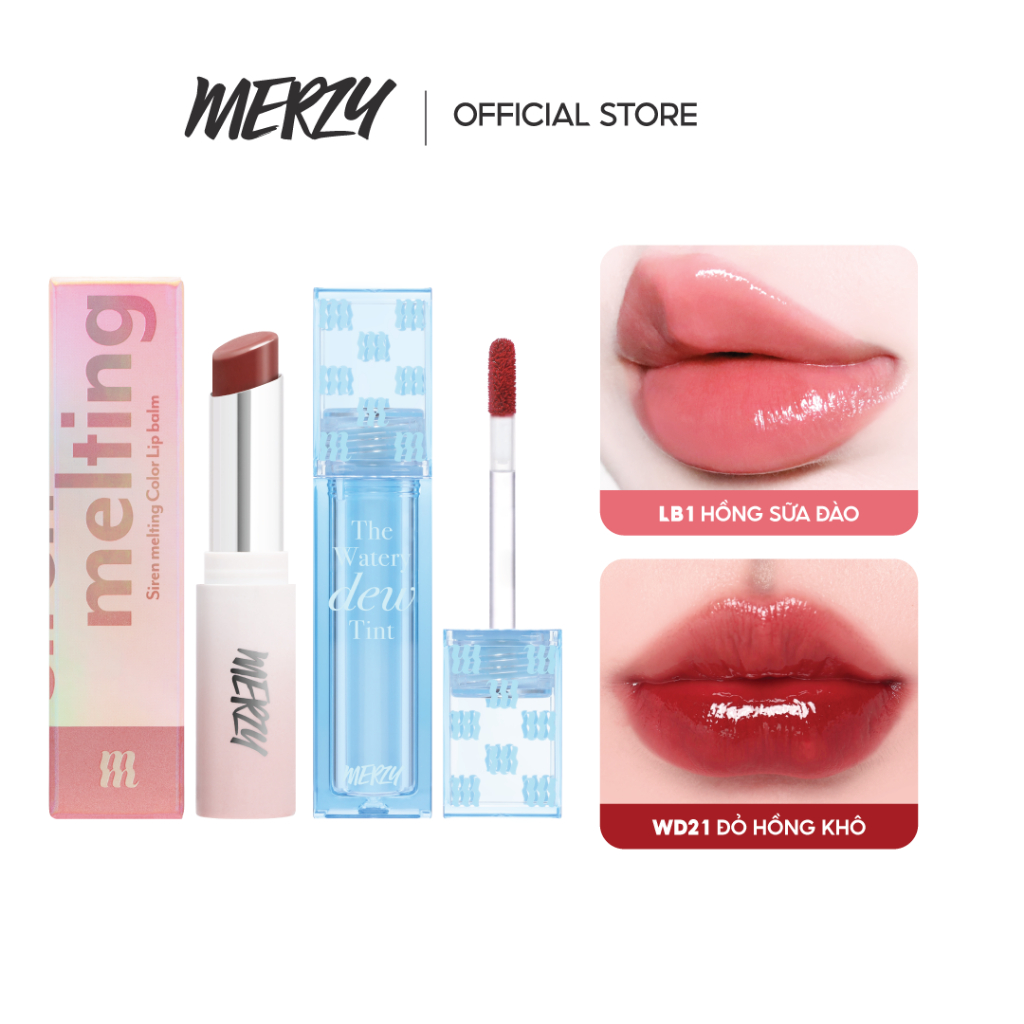 Thông tin sản phẩm Son Dưỡng Merzy Siren Melting Color Lipbalm 3g + Son Merzy The Watery Dew Tint Ver 4