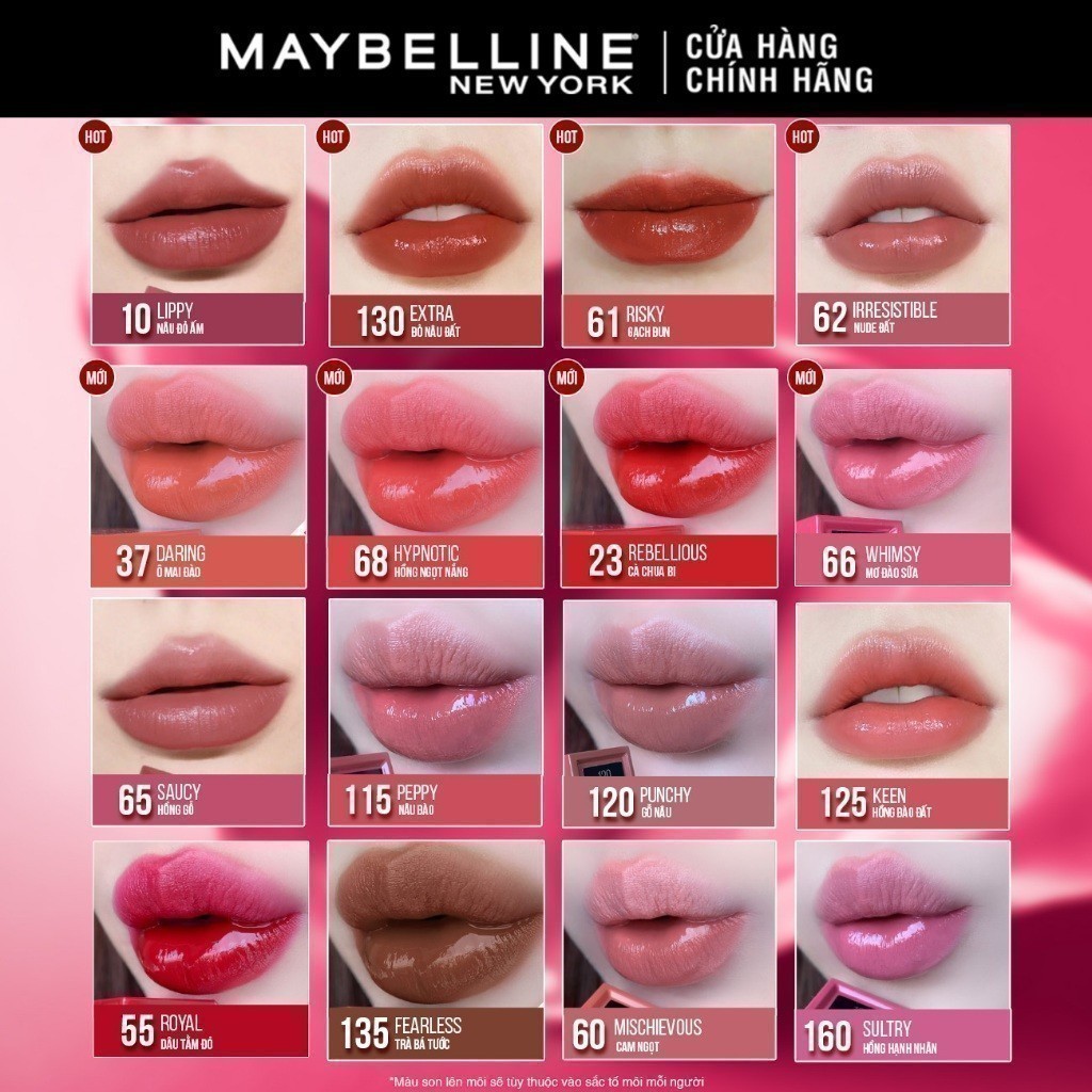 Son bóng bền màu nhẹ môi Superstay Vinyl Ink Maybelline New York 4.2ml - Ảnh 5