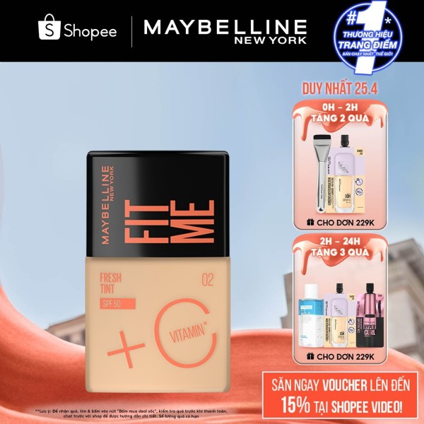Thông tin sản phẩm kem nền Fit Me Tint C với Vitamin C & SPF50 Maybelline New York Fit Me