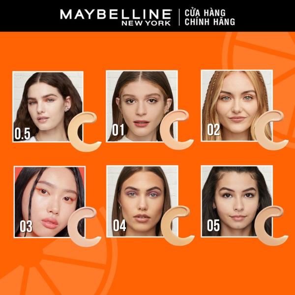 Bảng màu Kem nền Fit Me Tint C phù hợp với làn da người Việt