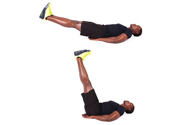 Nâng chân (Lying Leg Raise)