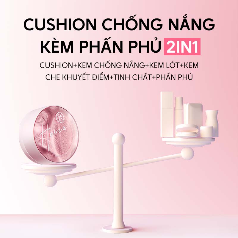 Ưu điểm nổi bật cushion chống nắng kèm phấn phủ 2in1 HEXZE SPF25 PA+++
